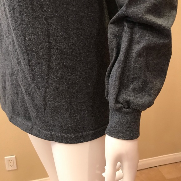 Cats Long Sleeve Graphic Tee Womens Size Small Grey Spell Out Paw Print - Picture 11 of 13